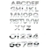 Letras adhesivas cromadas